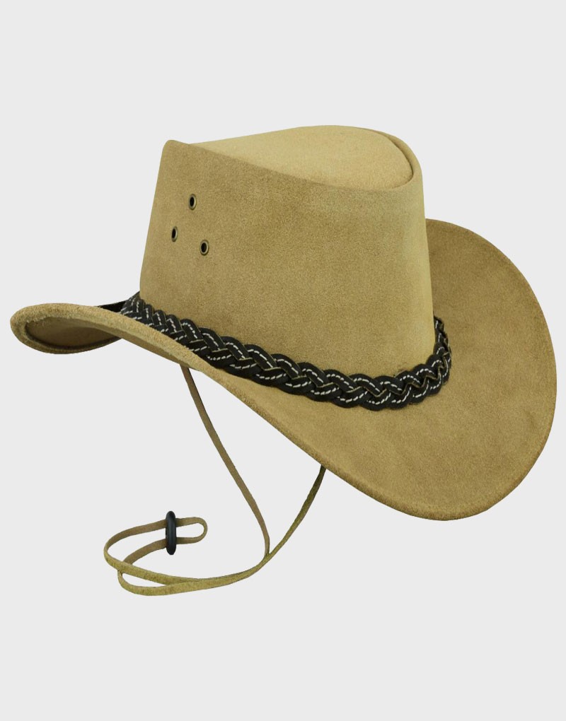 Camel Leather Hat