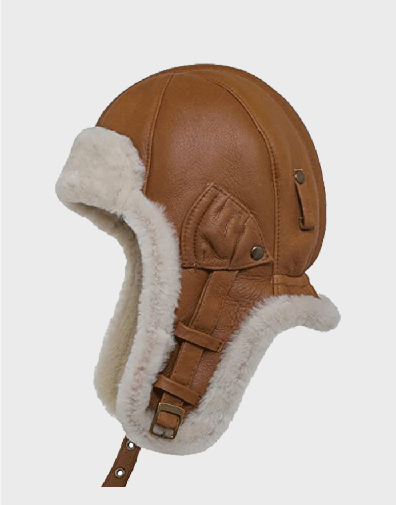 Harley Davidson Cap Genuine Leather Aviator Warm Natural Leather Trapper Hat 
