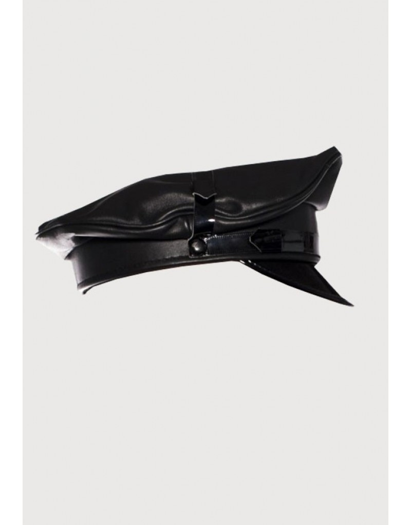 Military Officers Leather Cap