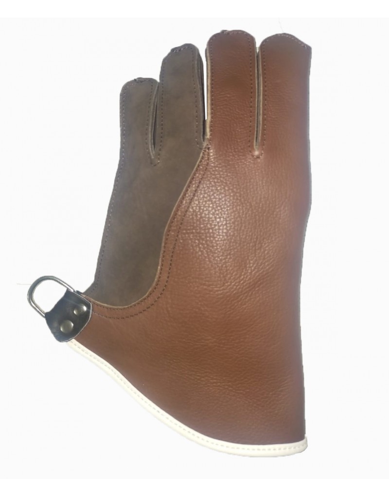 Mustard & Brown Single Layer Short Leather Glove