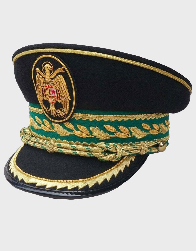 Spanish Franco Police Commissioners Visor Peaked Cap With Badge Hat