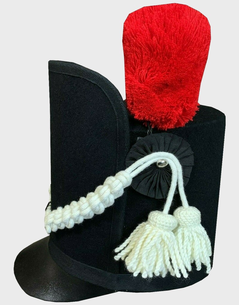 Women,s Shako Cords Reproduction Brand High Quality 1806 British Shako hat with White