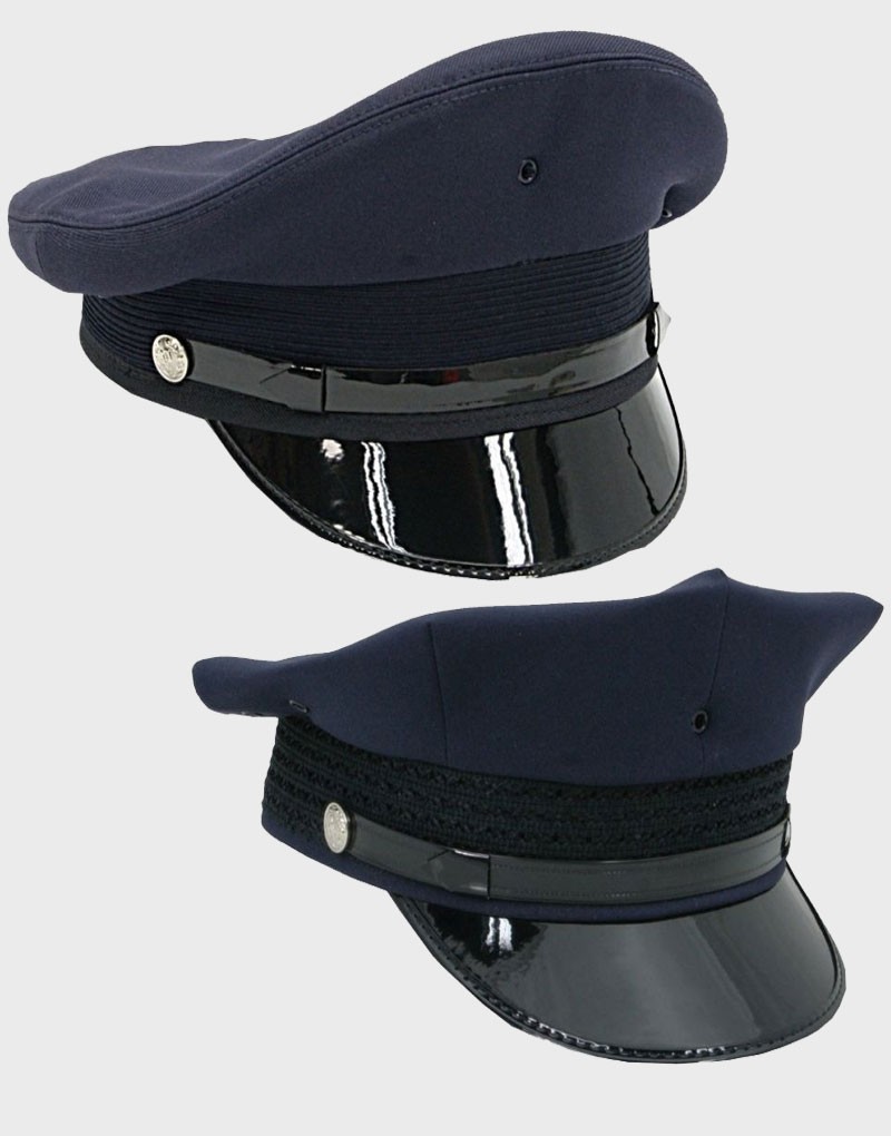 Women,s US Police Cap Black & Blue Vintage American Force Officer Hat 2