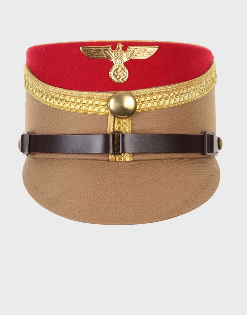 WWII German Army SA Kepi Red & Gold Piping Hat right